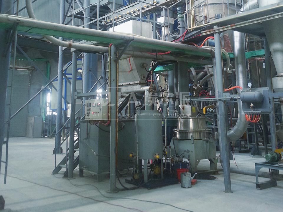 Calcium carbonate modified production line